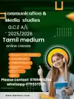 Communication and media studies online classes G.C.E A/L 2025/2026