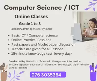 Computer Science / ICT class (online) Grade 1 - 8