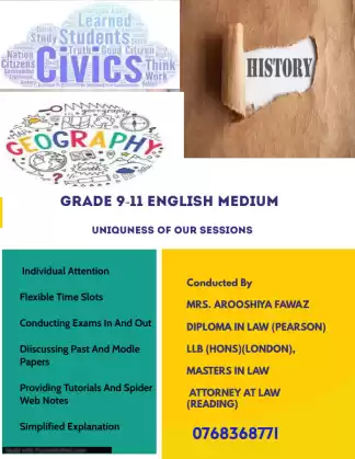 Conducting Session For History, Civics And Geography