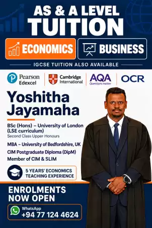 Economics & Business Tuition | London A/L & O/L | Edexcel, Cambridge, AQA & OCR