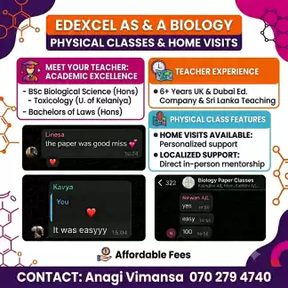 Edexcel A/L (AS and A2) Biology Classes