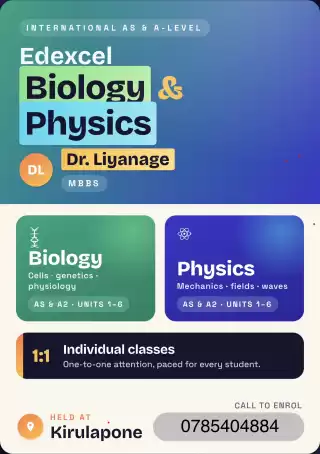Edexcel A/L Biology and Physics