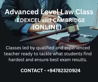 EDEXCEL AND CAMBRIDGE ADVANCED LEVEL LAW CLASS (ONLINE)