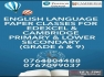 Edexcel and Cambridge English paper classes 