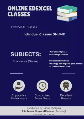 Edexcel AS Economics Classes Online