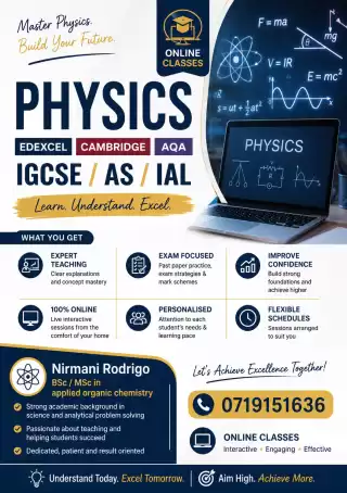 Edexcel / Cambridge / AQA Physics classes ONLINE
