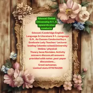 Edexcel/ Cambridge English Language & Literature 9-1, year 6 upwards/ Edexcel Global Citizenship 9-1, 6 ....