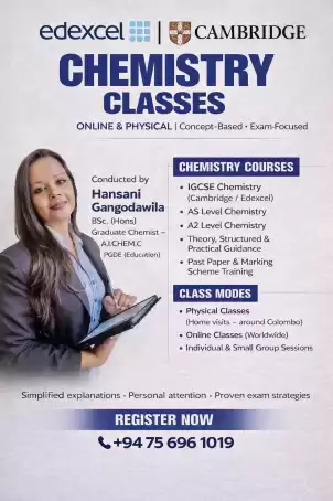 EDEXCEL | CAMBRIDGE (IAL / IGCSE) CHEMISTRY CLASSES
