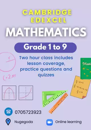 Edexcel Cambridge Maths Class for International School Students Grade 1 to 9