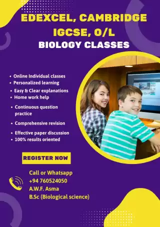 Edexcel Cambridge Online Individual IGCSE Biology classes