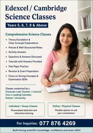 Edexcel/ Cambridge Science 5, 6,7,8 onwards..