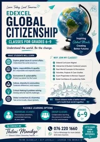 🌍✨ EDexcel GLOBAL CITIZENSHIP CLASSES ✨🌍