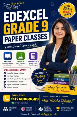 🎓✨ Edexcel Grade 9 Paper Classes Starting Now! ✨🎓 :✔ English✔ Science✔ Mathematics