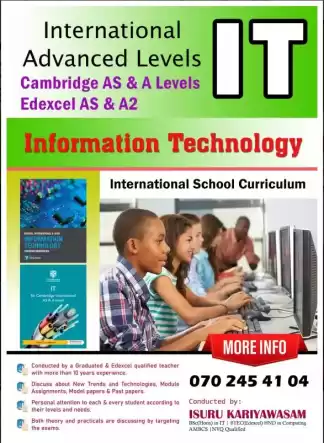 Edexcel IAL IT (AS & A2) | Information Technology - Home Visiting & Online