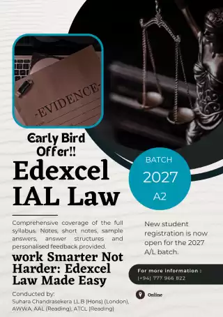Edexcel IAL Law for 2027