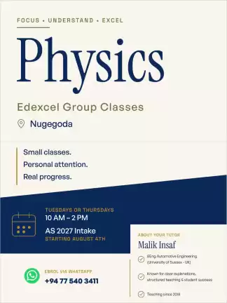 Edexcel IAS 2027 Intake - Small Group