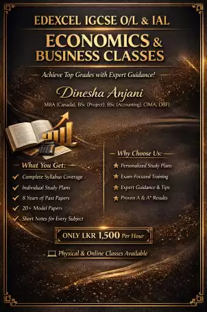 EDEXCEL IGCSE O/L & IAL ECONOMICS & BUSINESS CLASSES