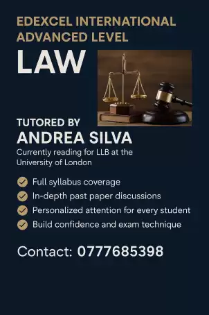 Edexcel International Advance Level Law