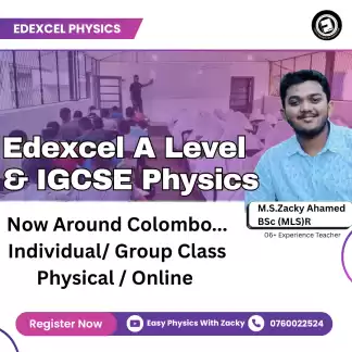 Edexcel & Local English Medium Physics Classes English and Tamil Medium