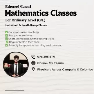 Edexcel/Local Maths Classes for O/Ls Students