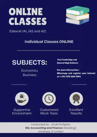 Edexcel Online Economics and Business classes