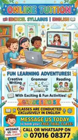 Edexcel syllabus English for Grade 1 to 5