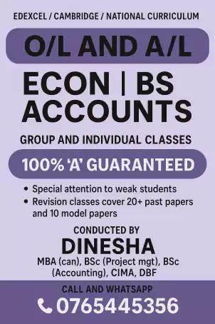 edexcell CAMBRIDGE International Examinations O/L and A/L Econ | BS | Accounting