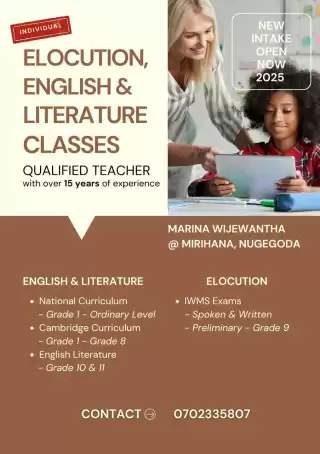 English and Elocution classes