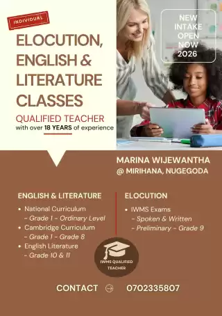 English and Elocution classes