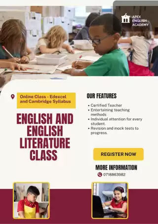 English and English Literature Class