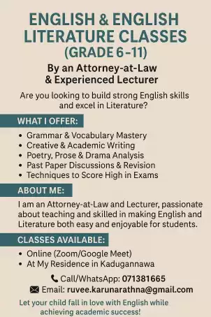 English and English Literature Classes