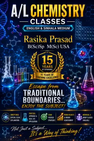 English and sinhala A/L Chemistry classes
