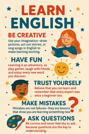 English class to small kids to improve they speaking skills