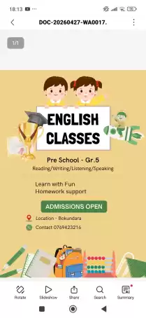 ENGLISH CLASSES