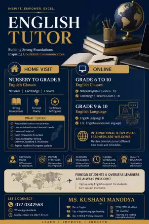 English Classes for Cambridge Edexcel and National curriculum Students