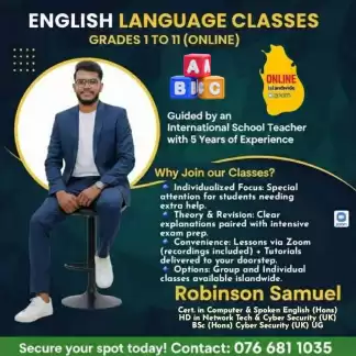 English Classes for grade 1-11