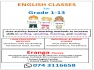 English Classes for Grade 1-13
