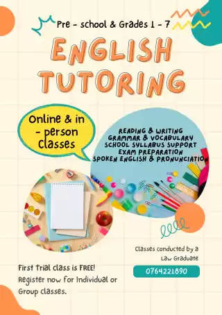 English Classes for Grade 1 & Grade 2 Students English Classes for Grade 1 & Grade 2 Students