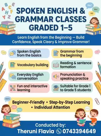 English classes for grade 3 to 5