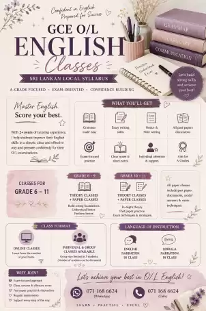 English classes for grade 6-11