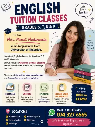 English classes for grade 6/7/8/9