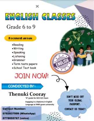 English Classes for Grade 6 to 9