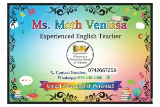 ENGLISH Classes For grades 1- 8 Both local and International syllabuses