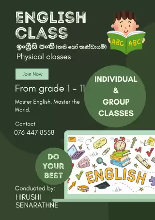 English Classes from grade 1 to grade 11