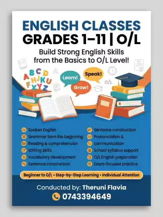 English classes grade 6 to 11