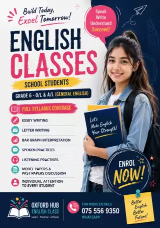 English Classes Grade 6 to O/L & A/L