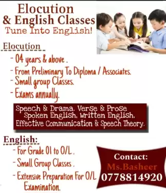 English & Elocution classes