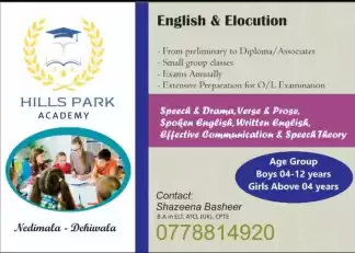 English - Elocution Classes