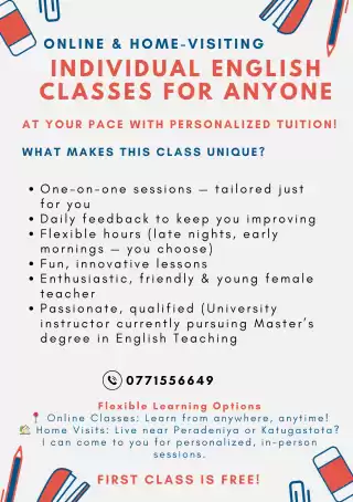 English for Anyone! ඕන කෙනෙකුට ඉංග්‍රීසි! அனைவருக்கும் ஆங்கிலம்!