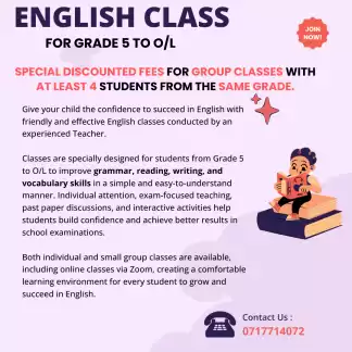 English for Grade 5 to O/L